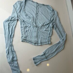 Urban Outfitters Light Blue Long Sleeve Tee